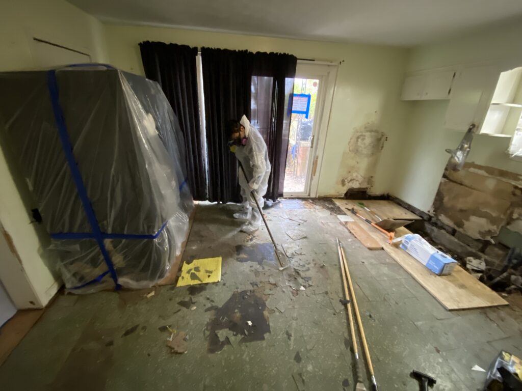Professional asbestos removal process